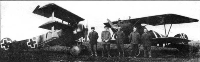 Боевое применение трипланов Fokker Dr I в Первой Мировой войне