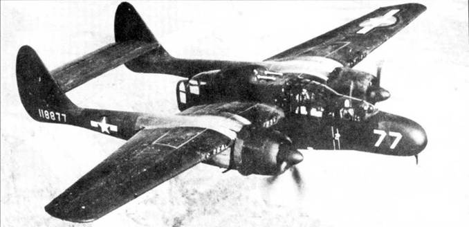 Nortrop P-61 BLack Widow. Тяжелый ночной истребитель США