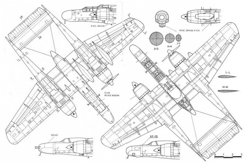 Nortrop P-61 BLack Widow. Тяжелый ночной истребитель США