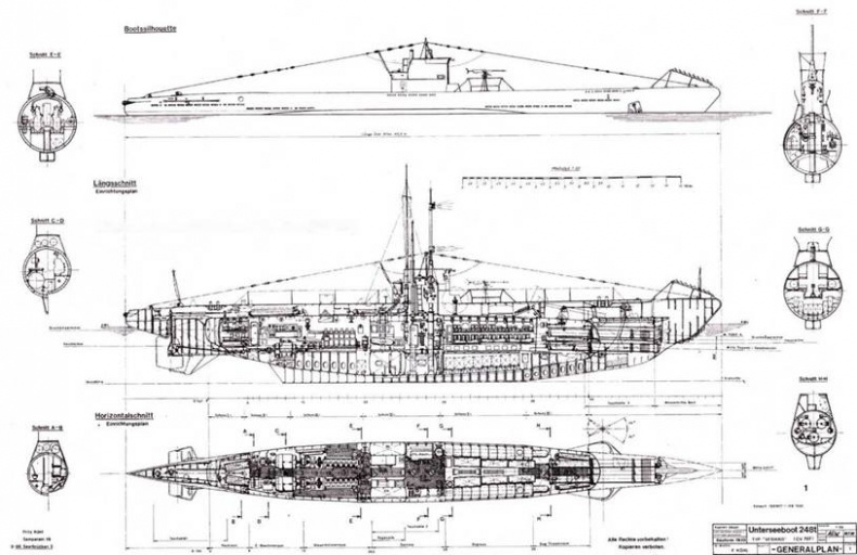 Германские субмарины Тип II крупным планом