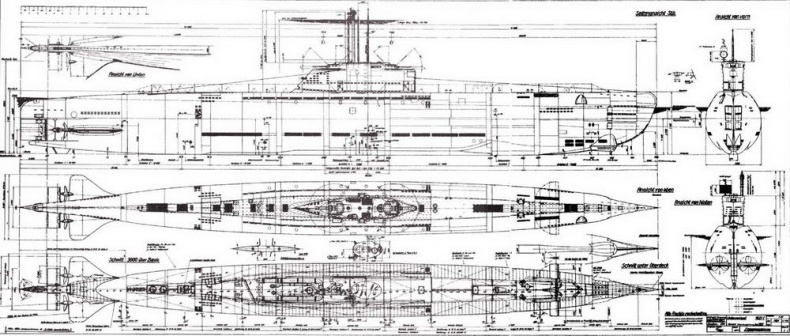 Германские субмарины Тип XXI Крупным планом