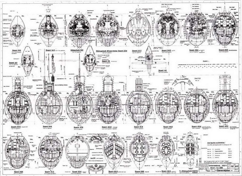 Германские субмарины Тип XXI Крупным планом