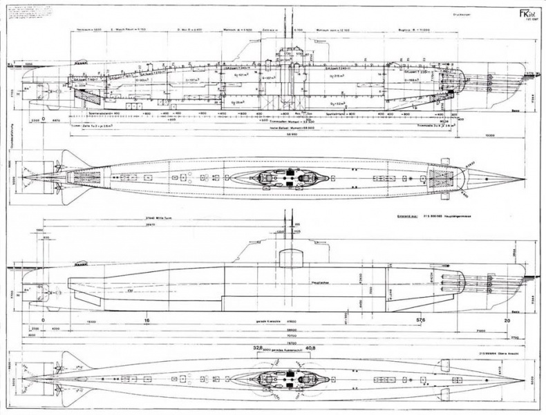 Германские субмарины Тип XXI Крупным планом