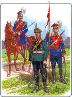 Первая мировая война 1914-1918. Кавалерия Российской Императорской Гвардии. Униформа. Вооружение. Организация