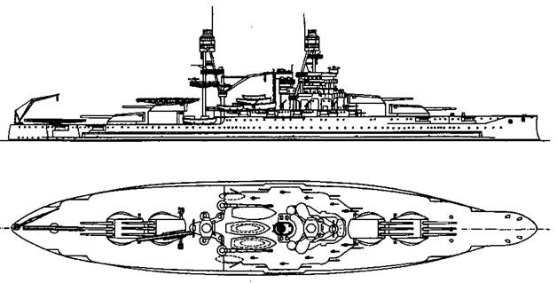 Линейные корабли Соединенных Штатов Америки. Часть II. Линкоры типов “New York”, “Oklahoma” и “Pennsylvania”