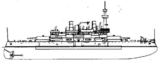 Броненосцы Соединенных Штатов Америки &quot;Мэн&quot;, &quot;Техас&quot;, &quot;Индиана&quot;, &quot;Массачусетс&quot;, &quot;Орегон&quot; и &quot;Айова&quot;
