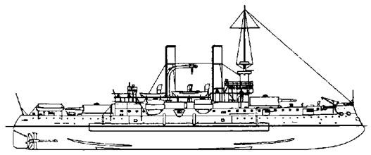 Броненосцы Соединенных Штатов Америки &quot;Мэн&quot;, &quot;Техас&quot;, &quot;Индиана&quot;, &quot;Массачусетс&quot;, &quot;Орегон&quot; и &quot;Айова&quot;