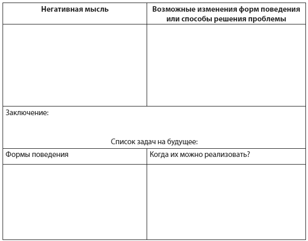 Техники когнитивной психотерапии